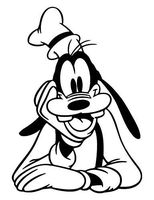 Goofy Thinking White Vinyl Decal Art Wall Sticker Bumper & Car Window Sticker for Cars, Laptops, MacBook Trucks and More. 5.4 x 3.9