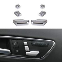 Pack of 6 Aluminum Chrome Door Seat Adjust Buttons Switch Cover Trim for Mercedes Benz W204 W212 W218 X204 X166 C E GLK GL ML Class GL450(Driver and Passenger Side)