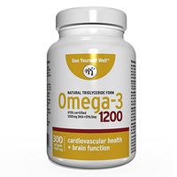 Omega 3 - Natural State: Ultimate Strength Omega 3 Fish Oil Softgels, 1200 (300 Count). High EPA & DHA Essential Fatty Acids, Supports Heart, Brain, Joints and Immune System. No Fishy Aftertaste
