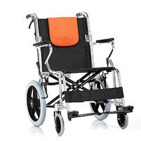 wheelchair Ergonomic, Foldable Portable, Medical Lightweight Dual Axle with handbrake, Non-Slip Rear Wheel, Aluminum Alloy Frame