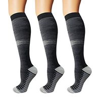 3 Pairs Compression Socks Women & Men - Best Medical,Nursing,Hiking,Travel & Flight Socks-Running & Fitness