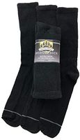 Extra Wide Medical (Diabetic) Crew Socks, 3 Pack, for Men (Size 11-16 (up to 6E Wide) Black, Made in USA