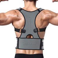 FITTOO Back Brace Posture Corrector with Magnetic Therapy, Fully Adjustable Back Support Belt Improves Posture and Provides Lumbar Support for Men & Women