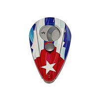 Xikar Xi2 Cigar Cutter Turano Flag Series, Spring-Loaded Double Guillotine Action, 440 Stainless Steel Blades with Rockwell C Rating of 57, Cuba Flag