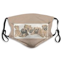 Adjustable Earloop Face Ma-sk,Anti-smog PM2.5 Ma-sk Soft-Coated Wheaten Terrier Puppies 5 Layers of Activated Carbon Filter,Reusable Protection Ma-sk
