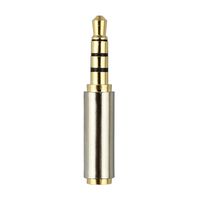 2.5mm Male to 3.5mm Female Stereo Audio Jack Adapter Cable for Headphone (Gold -Pack of 1)