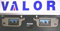 Pair of Brand New Valor Dvd Sv-700wd-t Tan 7" Tft-lcd Display Sun Visor Monitors with 2 Remotes, and All Wiring **7" Screen Built Into Each Visor, Which Will Replace the Stock Visors and Are Easy to Install**
