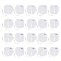 100% Made in The USA Wired TENS Electrodes, Premium Wired 2X 2 Replacement Pads for TENS Units, 20 TENS Unit Electrodes, 2mm Pin TENS Unit Pads, Discount TENS Brand