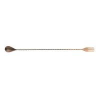 Barfly M37016ACP Bar Spoon, Fork End 15 3/4" (40 cm), Antique Copper