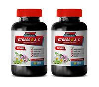 Anxiety Relief Under 20 - Stress Relief B and C Complex - Anxiety Relief - Sleep Quality Boost - Natural Solution - Passion Flower Bulk Organic - 2 Bottles (180 Tabs)