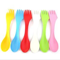6 Piece Baby Training Forks Knife Spoon together. 6 Color A Great Baby Gift Set!