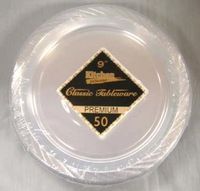 9" Clear Plastic Plates 12/40 480cs