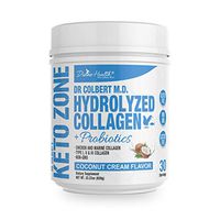 Dr. Colbert's Divine Health Keto Zone Hydrolyzed Collagen + Marine + Probiotics (Coconut Cream) Collagen Powder Non-GMO, Gluten Free, Supports Healthy Skin and Joints formulated by Dr. Don Colbert