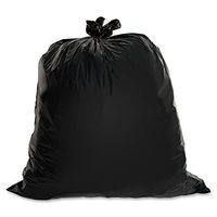 Genuine Joe GJO01534 Heavy Duty Low-Density Puncture Resistant Trash Bag, 45 Gallon Capacity, 46" Length x 39" Width x 1.50 mil Thickness, Black (Box of 50)
