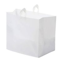 GloPack 7FTBAG White Catering Plastic Bag, 22" x 14" x 15.25" x 14", 100 per case