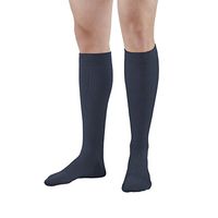 Ames Walker AW Style 111 Cotton Firm 20 30mmHg Knee High Socks Navy Medium