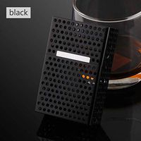WANGYONGQI Hollow Aluminum flip Cover 20 Cigarette case Whole Package Creative Portable Personality Metal Cigarette Accessories Storage Box,A