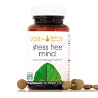 Stress Free Mind | 60 Herbal Tablets - 500 mg ea. | Natural Resistance to Daily Mental Stress & Fatigue | Maintain Mental Calm & Alertness