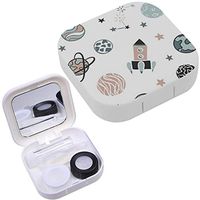 Portable Contact Lens Case Box Travel Kit Mirror + Bottle + Tweezers Container Holder [ Childish ]