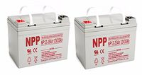 NPP NP12-35Ah 12V 35 Amp Rechargeable Sealed Lead Acid Battery with Button Style Terminals / （2pcs）