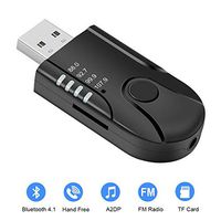 Bluetooth FM Transmitter for Car, 2.4GHz Wireless Bluetooth FM Radio Adapter, Music Player Car Kit with Hands Free Calling Support TF Card for Home Audio Music Streaming Sound System