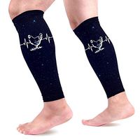 Chicken Heartbeat Calf Compression Sleeves for Men & Women Best Footless Compression Socks for Running Traveling 1 Pair