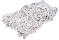 Carlisle 369816B00 Flo-Pac #16 Cotton Narrowband Small Cut-End Wet Mop, 18" Length, Natural (Case of 12)