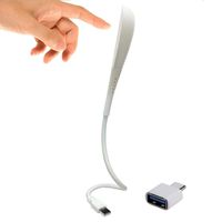 USB Light, Premium Reading Light with 3 Brightness Setting Touch-Switch, Laptop Light with Flexible Gooseneck (White)