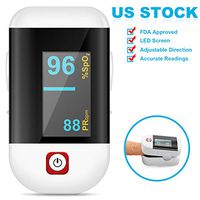 Pulse Oximeter, Fingertip Oximeter Blood Oxygen Saturation Monitor for Pulse Rate, Portable O2 Monitor Finger for Oxygen Heart Rate Monotor, Lanyard LED Display Oxygen Oximeter Finger with Pulse