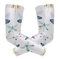 LEVEIS Watercolor Dragonflies Sports Compression Arm Sleeves for Baseball, Basketball, Football, Cycling, Golf 1 Pair 2 Sleeves