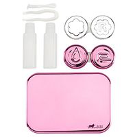 Bissport Cute Contact Lens Case Travel Kit Holder With Mirror （Pink）