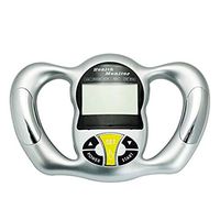 YHNUJMIK Electronic Body Fat Measuring Instrument, Body Fat Monitor Hand Held Body Mass Index with LCD Display Tester Analyzer BMI Fat Analysis (Sliver)
