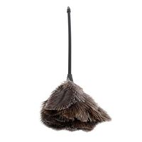 Mini Handmade Washable Duster, Reusable Ostrich Feather Duster, Microfiber Hand Duster for Books Keyboard Office Home Car Desk Computer(Brown)