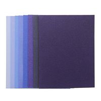 American Crafts Boxed A2 Shimmer Card and Envelope Set - 4.375" x 5.75", Stationery Pack - Scrapbooking Accessory - Blues, 40 Pieces