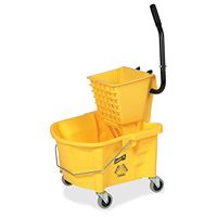 Genuine Joe GJO60466 Splash Guard Mop Bucket/Wringer, 6.50 Gallon Capacity, Yellow
