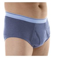 6-Pack Men's Gray Classic Regular Absorbency Washable Reusable Incontinence Briefs 3XL (Waist 46-48)