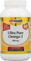 Vitacost Ultra Pure Omega-3 Lemon Flavor - 800 mg - 120 Softgels