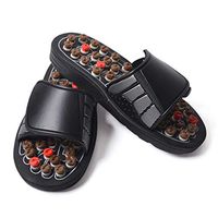 HaoY Acupressure Massage Slipper Foot Massager Jade Stone Acupoint Massage Slippers Shoes Reflexology Sandals for Men Women,Brown,38/39
