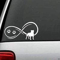 Yilooom J1050 Pit Bull Flop Ear Infinity Pitbull Decal Sticker Car Truck SUV Van Laptop