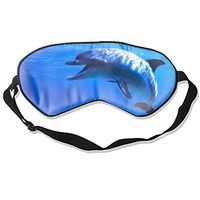 Soft Comfortable Eye Mask The Intelligence Of The Dolphin Sleep Mask with Adjustable Strap for Woman Man Eyes Sleeping Travel Nap