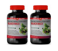 Increase Energy for Women - Black MACA 1000 MG - Premium Herbal Supplement - maca for Menopause - 2 Bottles 180 Vegetable Capsules