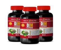 Estrogen Blocker Testosterone Booster - DIM + BIOPERINE Complex - for Men and Women - Broccoli Supplement Capsules - 3 Bottles 180 Vegetable Capsules