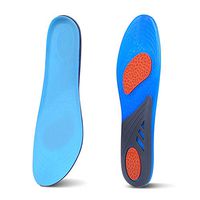BEZOX Shoe Insoles for Men, Shock Absorbing Silicone Running Shoes Inserts, Athletic Gel Foot Insoles Cushions, US Size: 7"-13"