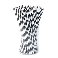 100-pack Paper Drink Straws Biodegradable - Value Pack Eco-frendly Straws Bulk with for Party Supplies | Birthday | Wedding | Baby Shower