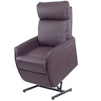 Brown Electric Lift Chair Recliner Sofa PU Leather Seat w/Remote Control