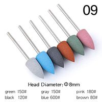 Elevin(TM)🌹🌹 Nail Art Silicone Grinding Drill Bits Electric Nail Diamond Bullet Bit 6PCS (I)