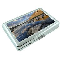 Lake Photograph Em1 Hip Silver Cigarette Case Id Holder Metal Wallet 4" X 2.75" RFID Protection