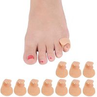 Pinky Toe Cushion Splint, Little Toe Separators, Little Toe Straightener with Loop, for Men Women Walking, Running, Prevent Blisters, Corn, Pain Relief 5 Pairs