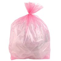 Plasticplace 12-16 Gallon Trash Bags, Pink, 250 Bags
