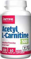 Jarrow Formulas Acetyl L-Carnitine, Antioxidant Protection for The Brain, 500 mg, 60 Capsules